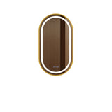 Venus 500×900mm LED Oval Mirror – Brushed Gold Frame