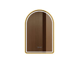 Venus 600×900mm LED Arch Mirror– Brushed Gold Frame