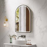 Venus 600×900mm LED Arch Mirror– Gun Metal Frame