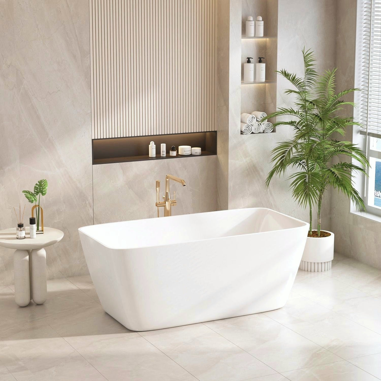 Venice Freestanding Bathtub - Gloss White