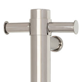 VS900H Straight Round Vertical Single Polished Heated Towel Rail