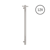 VS900H Straight Round Vertical Single Polished Heated Towel Rail