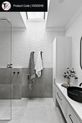 VS900HB Matt Black Round Vertical Single Heated Rail