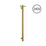 VSH900HBG Brushed Gold 240Volt Vertical Single Heated Rail