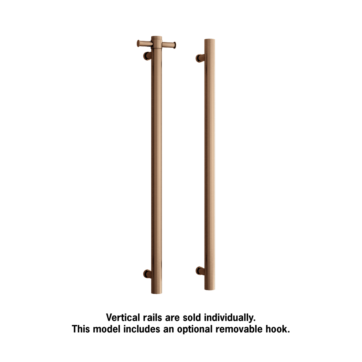 VSH900HBZ Brushed Bronze 240Volt Vertical Single Heated Rail
