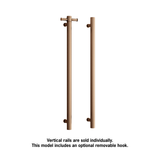 VSH900HBZ Brushed Bronze 240Volt Vertical Single Heated Rail