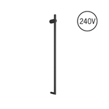 VTH900B Matt Black Vertical Heated Towel Rail