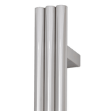 VW900 Polished Stainless Steel Triple Tube Vertical Single Heated Towel Rail