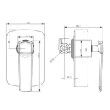 ESPERIA - Black & Rose Gold Wall Mixer