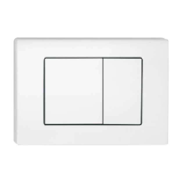R&T In Wall Gloss White Push Plate
