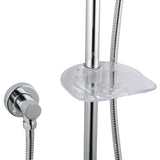 Chrome Shower Rail with Soap Dish