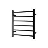 Black Heated Towel Rack 6 Bars
