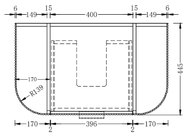 Adair Curved Fluted Wall Hung Vanity - Walnut Wood | 750mm x 450mm