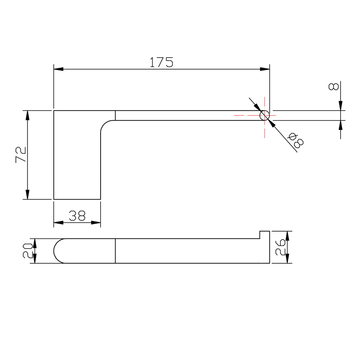 VOG - Black Toilet Paper Holder