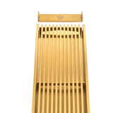 Wide Brushed Gold Linear Floor Grate 600~3000 (L) X 100 (W) MM