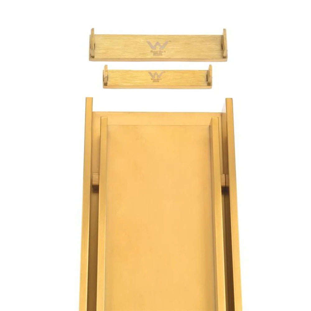 Wide Brushed Gold Tile Insert Floor Grate 600~3000 (L) X 100 (W) MM