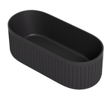 Cascade Matte Black Solid Surface Stone Free Standing Bath 1700mm*750mm*550mm