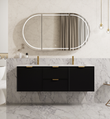 Miami Double Bowl Wall Hung Vanity 1500X455X480MM
