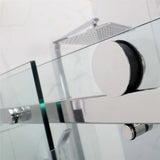 Frameless Adjustable Over Bath Wall to Wall Sliding Shower Screen
