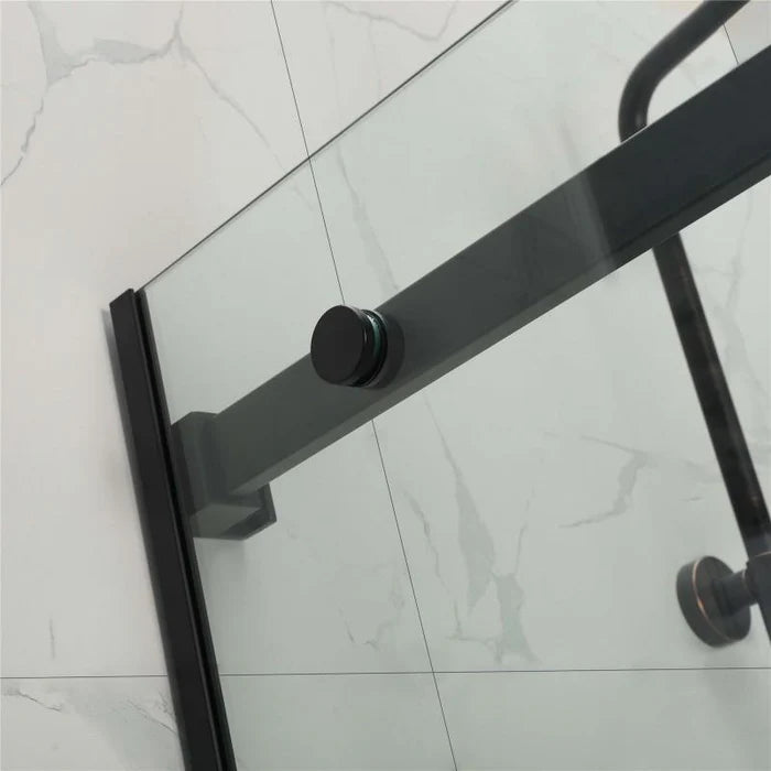 Frameless Adjustable Over Bath Wall to Wall Sliding Shower Screen