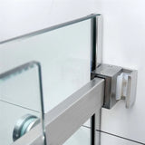 Frameless Adjustable Over Bath Wall to Wall Sliding Shower Screen