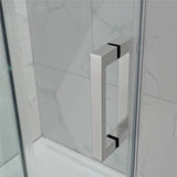 Frameless Adjustable Over Bath Wall to Wall Sliding Shower Screen
