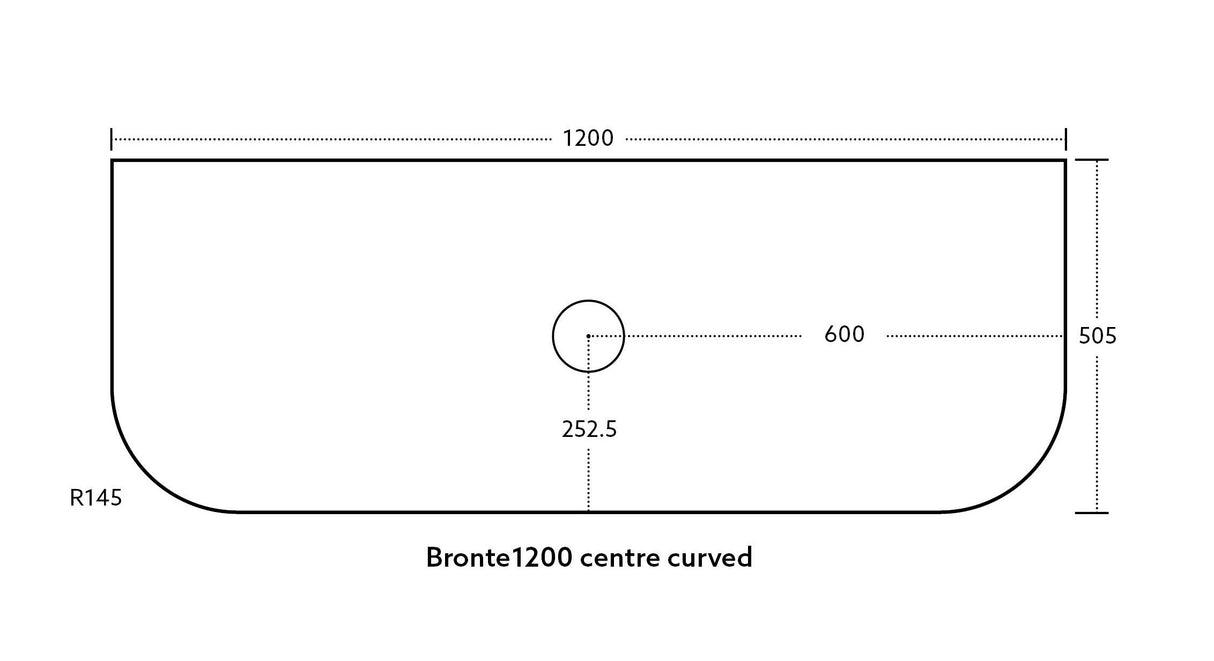 Bronte Woodgrain Wall Hung Fluted Curved Vanity 1148X493X347MM