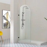 Frameless Clear Arched Fixed Panel Shower Screen