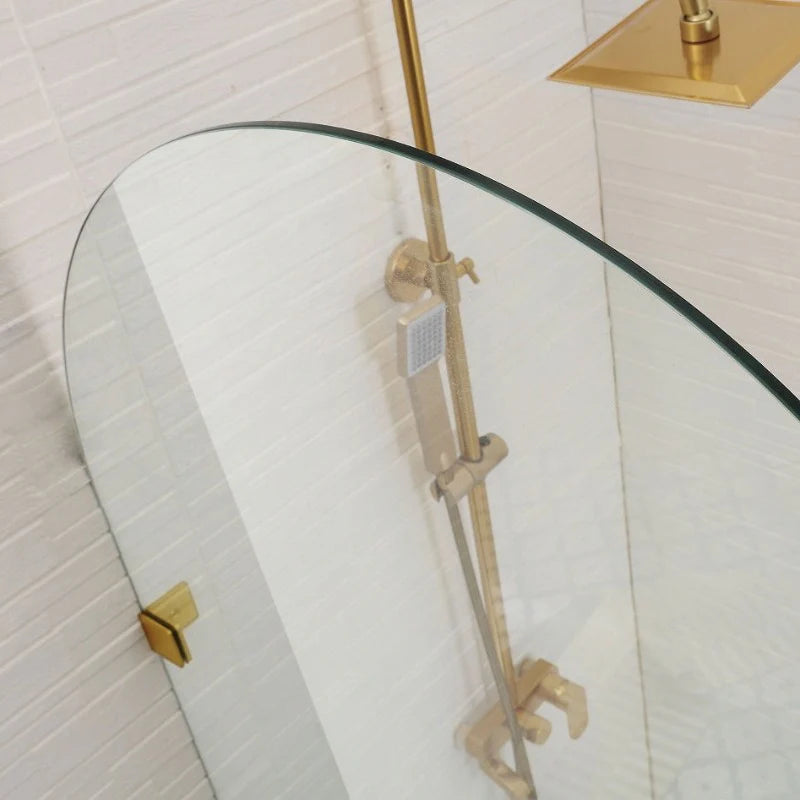 Frameless Clear Arched Fixed Panel Shower Screen
