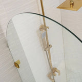 Frameless Clear Arched Fixed Panel Shower Screen