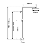 10" Chrome Shower Station