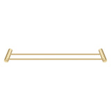 600mm Brushed Brass Double Towel Rail