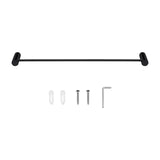 600mm Black Single Towel Rail