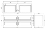 Fremantle Wall Hung Vanity 1500X450X560MM