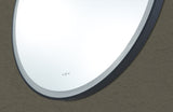 Luna Matte Black Round Touchless 900 X 900 Framed LED Mirror - Three Light Temperatures