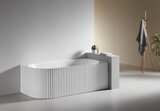 Maren Fluted Right Corner Freestanding Bath tub | 1700 x 800mm