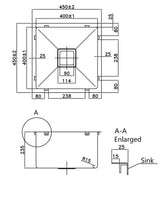 Stainless Steel Sink 450*450*235mm