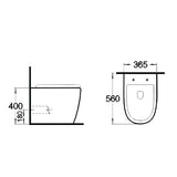 Bagno D'Oro River Rimless Back to Wall Toilet Pan Only