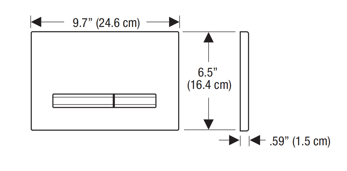 Geberit Sigma50 Mechanical Dual Flush - White Finish, Chrome Trim