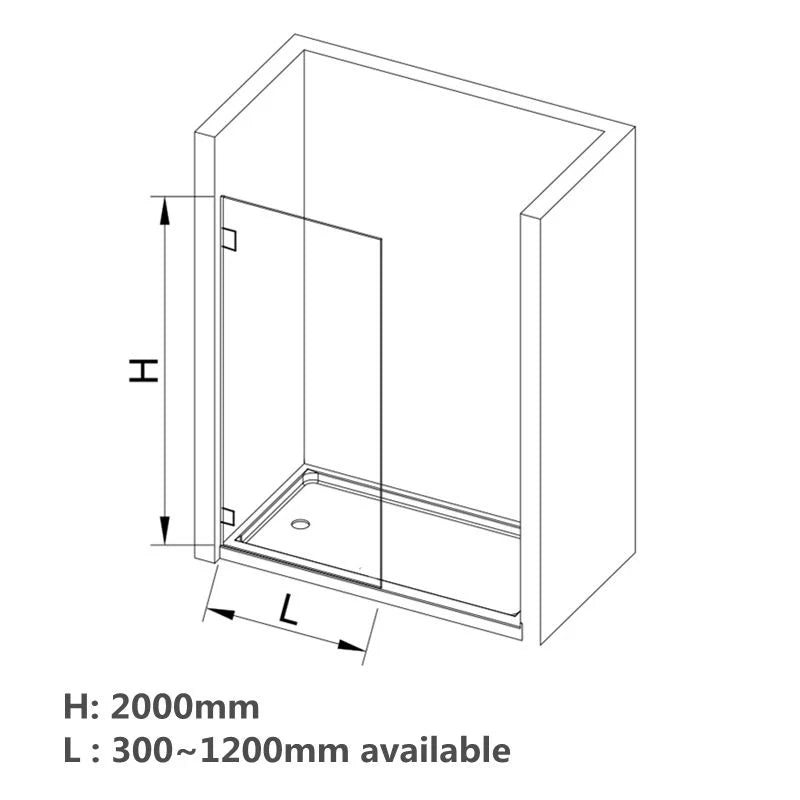10MM Frameless Fixed Panel Shower Screen