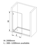 10MM Frameless Fixed Panel Shower Screen
